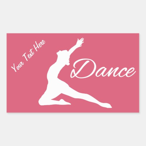 DANCE custom text  color stickers