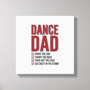 Dance Dad Checklist Vintage Engraving Design_1 Canvas Print