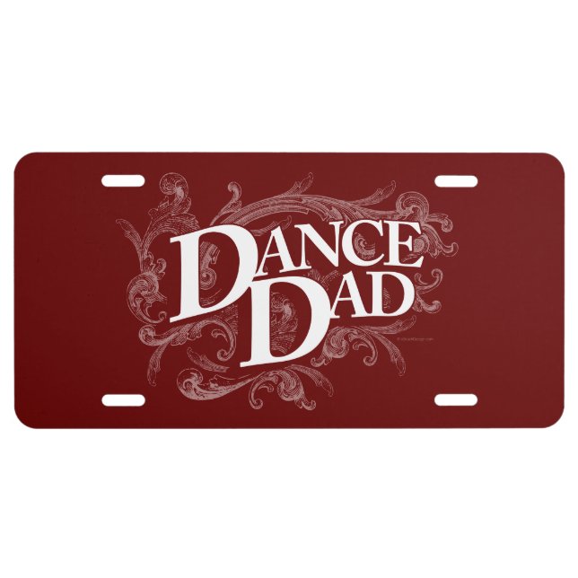 Dance Dad License Plate (Front)