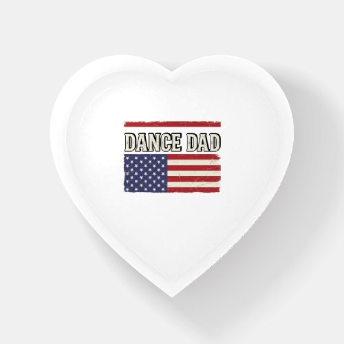 Dance Dad Patriotic Vintage Flag Shirt Design_1 Paperweight