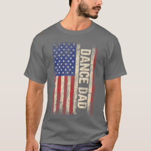 Dance Dad US American Flag Dancer Dancing Father M T-Shirt