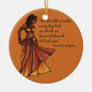 Dance daily ceramic ornament