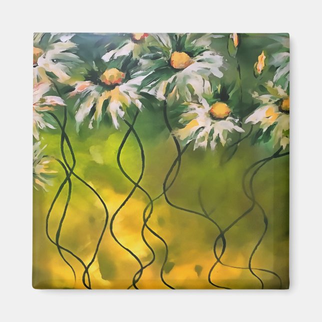 Dance Daisy Dance Surrealistic Art Magnet (Front)