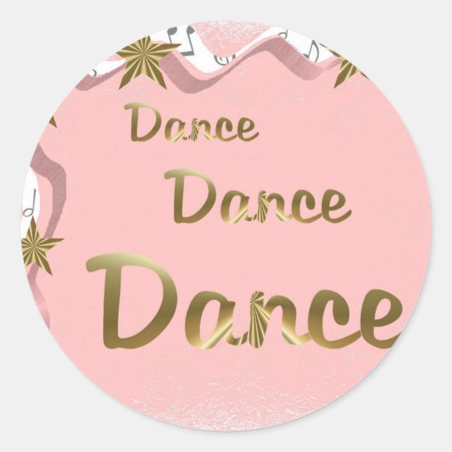 Dance Dance Dance Classic Round Sticker (Front)