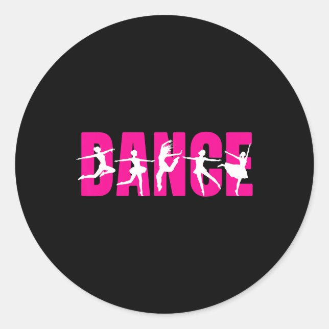 Dance - Dancer Dancing Lover  Classic Round Sticker (Front)