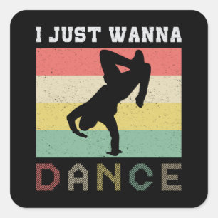 Dance Dancing Party Music Dancer Sport Gift Idea Square Sticker