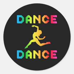 Dance Dancing Party Music Sport Dancer Gift Idea Classic Round Sticker