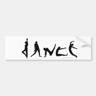 Dance Dancing Silhouette Design Bumper Sticker