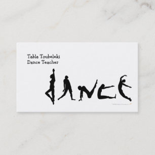 Dance Dancing Silhouette Design Business Card