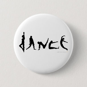 Dance Dancing Silhouette Design Button