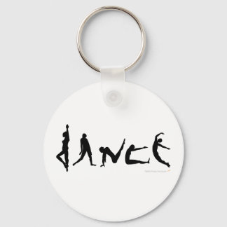 Dance Dancing Silhouette Design Keychain