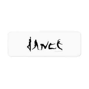 Dance Dancing Silhouette Design Label