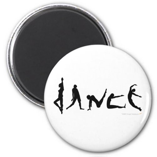 Dance Dancing Silhouette Design Magnet