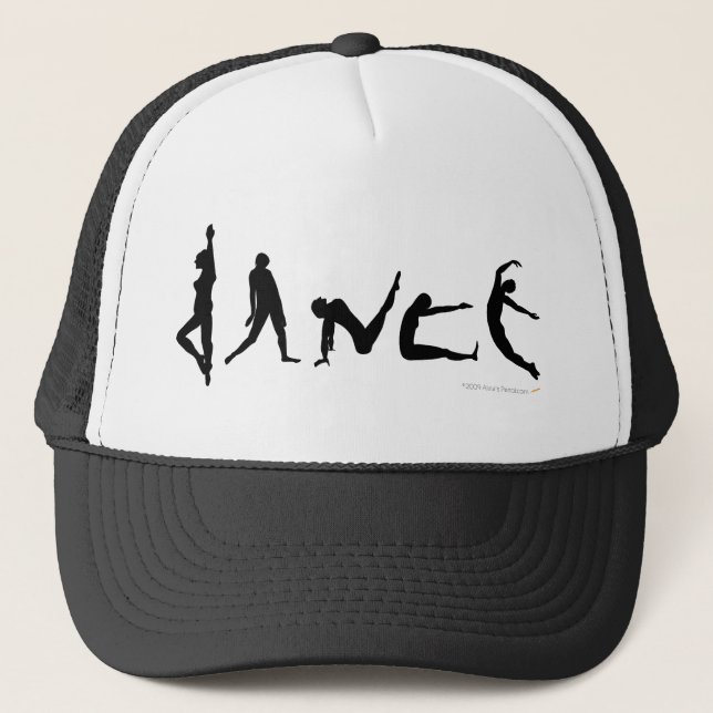 Dance Dancing Silhouette Design Trucker Hat (Front)