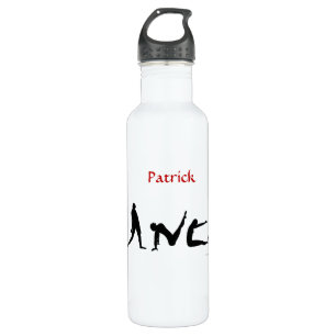 Dance Dancing Silhouettes Custom Name Reusable Water Bottle