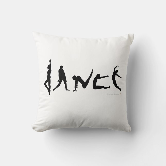 Dance Dancing Silhouettes Custom Throw Pillow (Front)