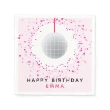 Dance Disco Ball Party Custom Pink Black Party