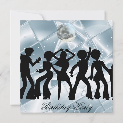 Dance Disco Birthday Party ice Invitation