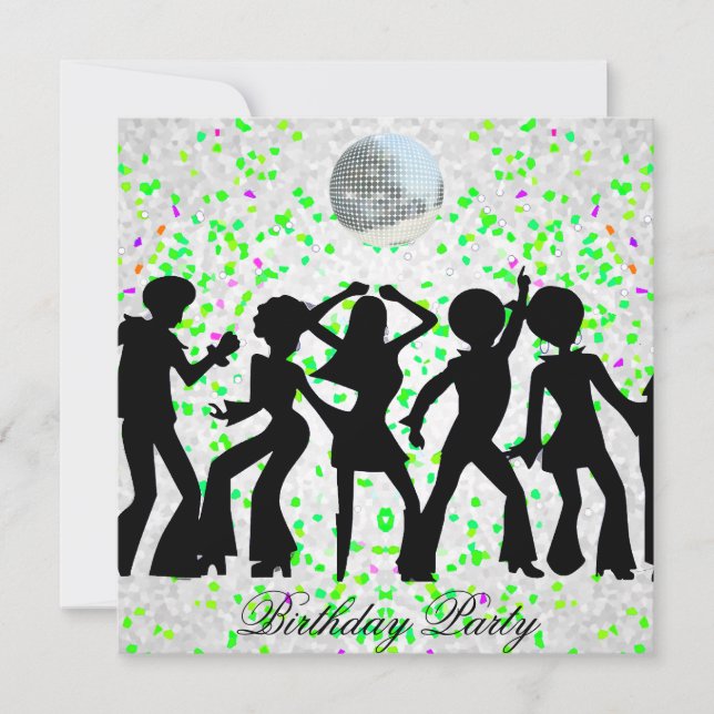 Dance Disco Birthday Party Invitation (Front)