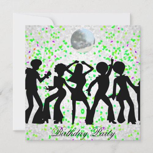 Dance Disco Birthday Party Invitation
