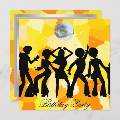 Dance Disco Birthday Party Invitation