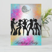 Dance Disco Surprise Birthday Party Invitation (Standing Front)