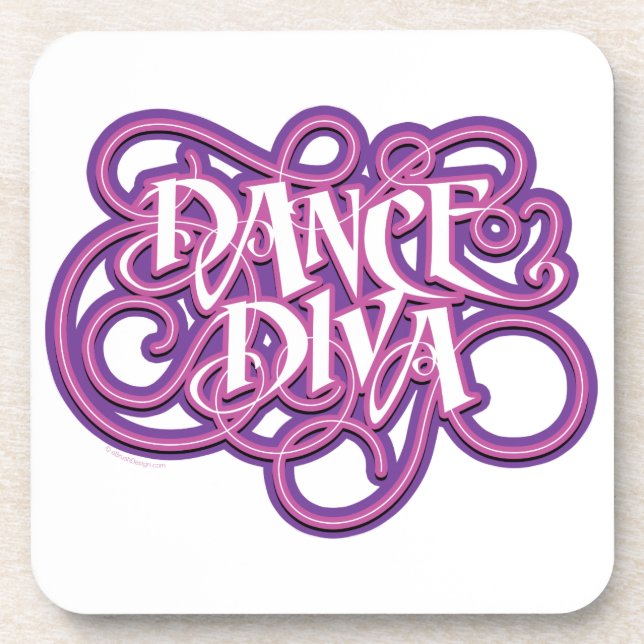 Dance Diva Beverage Coaster (Front)