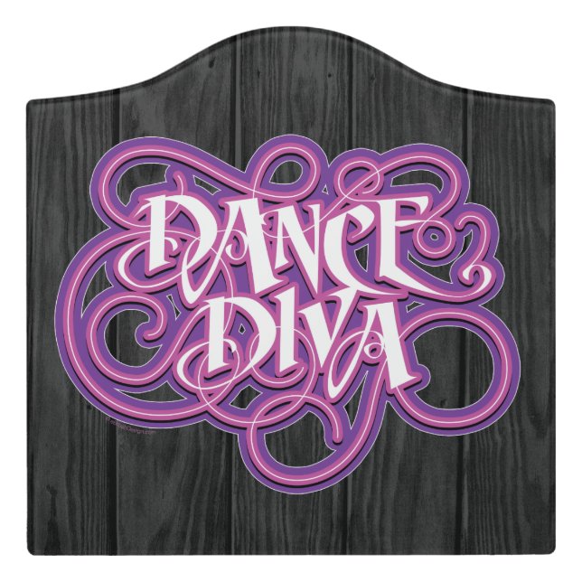 Dance Diva Door Sign (Large Crest Front)