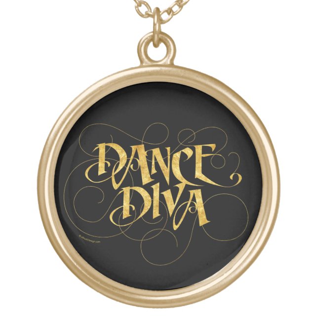 Dance Diva Gold Plated Necklace (Front)