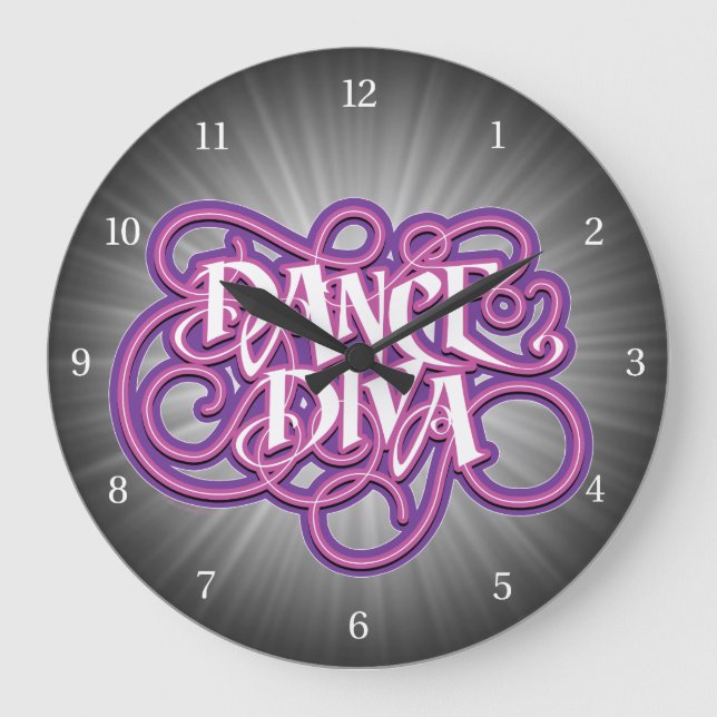 Dance Diva Large Clock (Front)