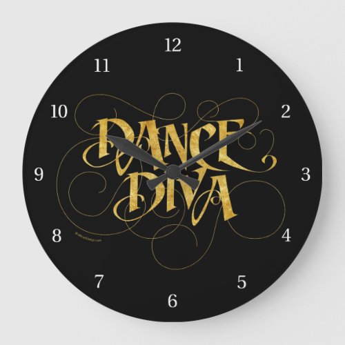 Dance Diva Large Clock