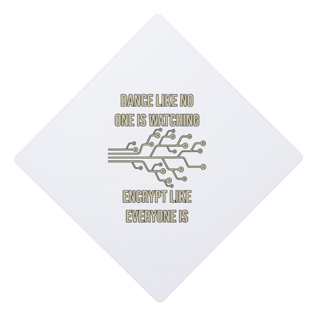 Dance Encrypt Programming Graduation Cap Topper (Front)
