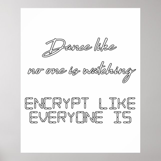 Dance Encrypt Programming Poster (Front)