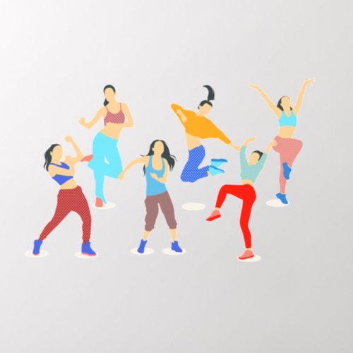 Dance Exercise Fitness Class Womens Dancercise  Wall Decal