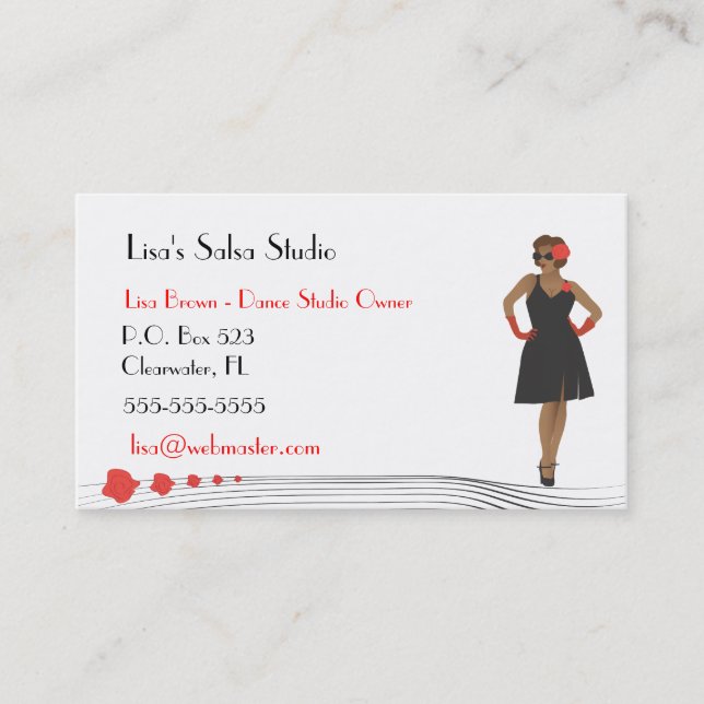 Dance/Fashion Business Card (Front)