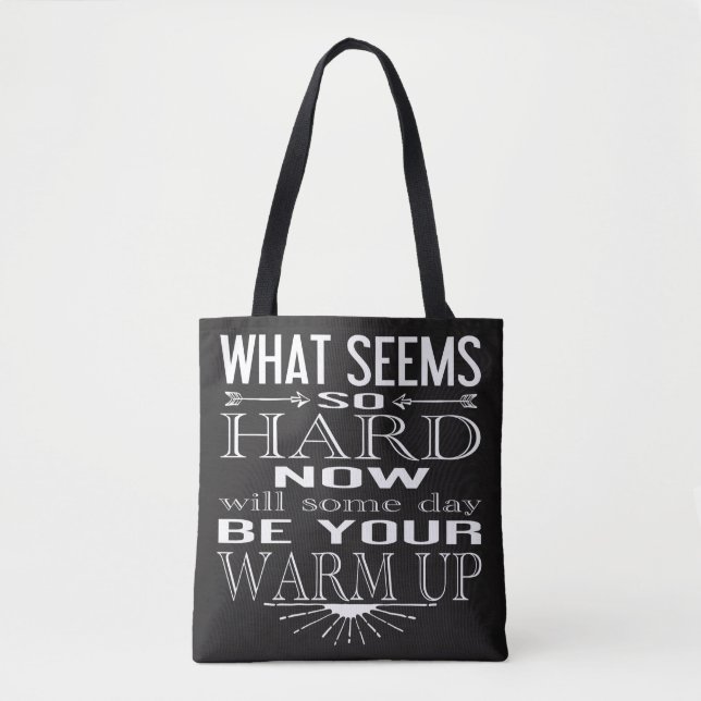 Dance Fitness Motivational Quotation Tote Bag (Front)