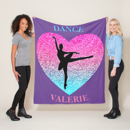 Dance Fleece Blanket w Personalized Name