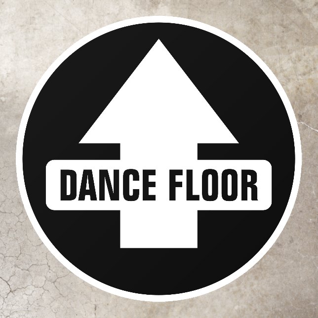 dance floor arrow sign floor decals (Insitu)