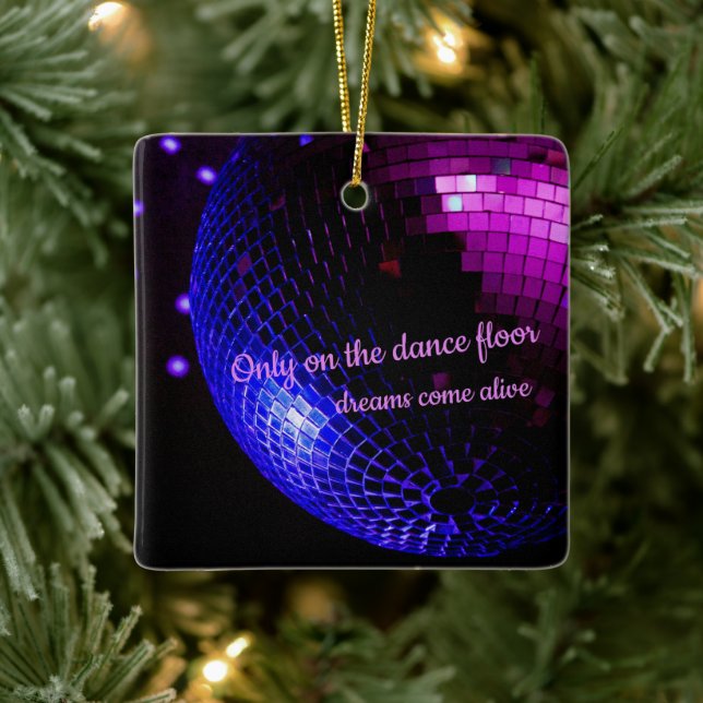 Dance Floor Disco Ball  Ceramic Ornament (Tree)