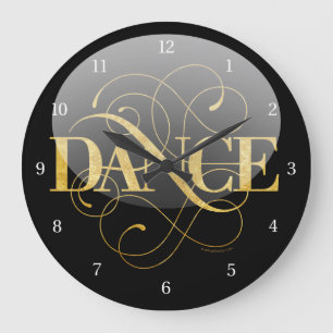 Dance Flourish Large Clock