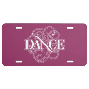 Dance Flourish License Plate