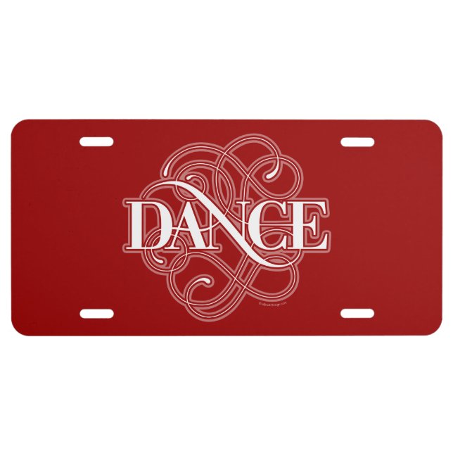 Dance Flourish License Plate (Front)