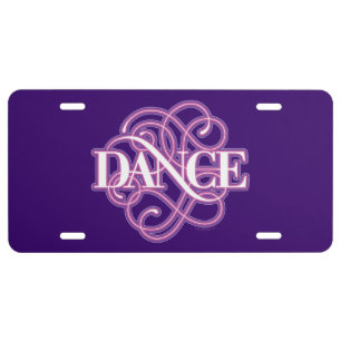 Dance Flourish License Plate