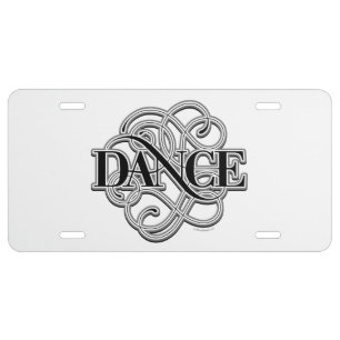 Dance Flourish License Plate