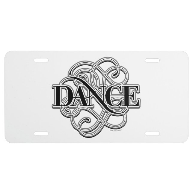 Dance Flourish License Plate (Front)