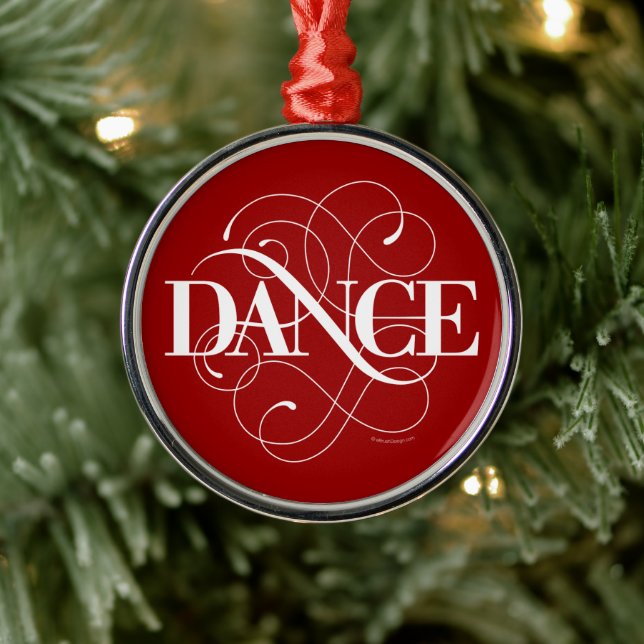 Dance Flourish Metal Ornament (Tree)