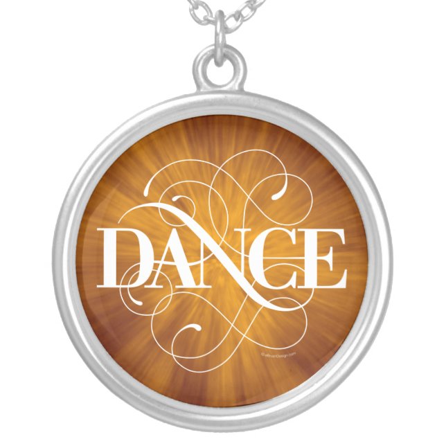 Dance Flourish Silver Plated Necklace (Front)