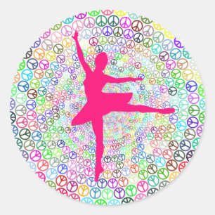 Dance for Peace Classic Round Sticker