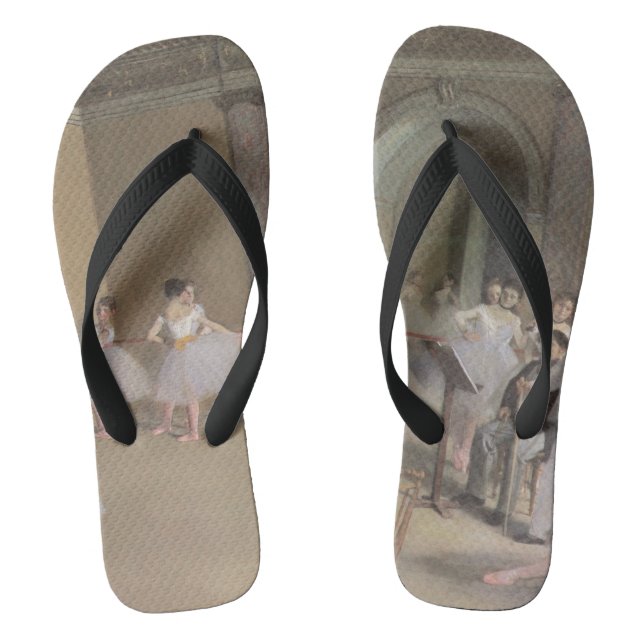 Dance Foyer at the Opera by Edgar Degas Flip Flops (Footbed)
