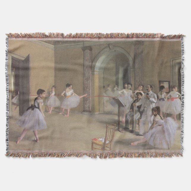 Dance Foyer at the Opera by Edgar Degas Throw Blanket (Front)